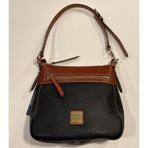 Dooney & Bourke Pebble Grain Black Crossbody 25 Bag With ID Card NWT